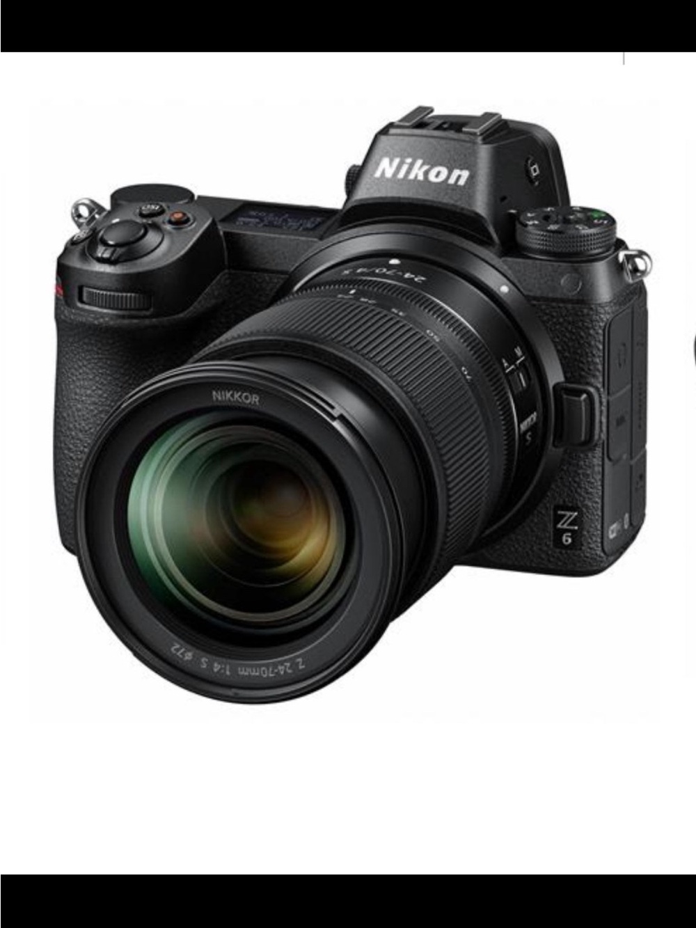Nikon Z6 Mirrorless Camera with Black Lens - Black